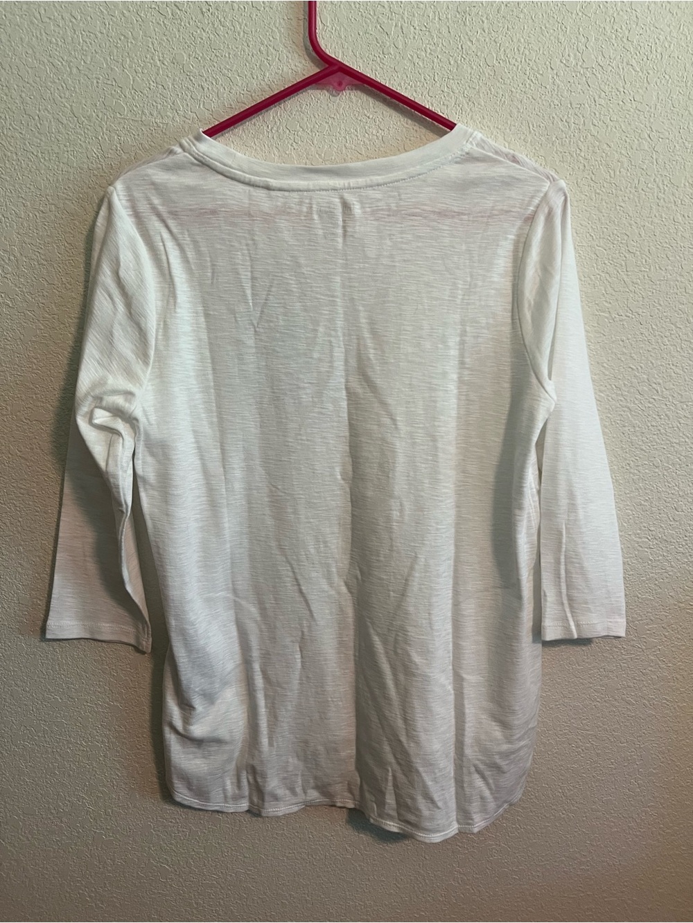 NWT Kirkland Signature White 3/4 Sleeve Layered Tee - M - Picture 7 of 8